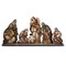 Roman 8pc Orange and Brown Nativity Die Cut Figures with Base Christmas Decoration 24"